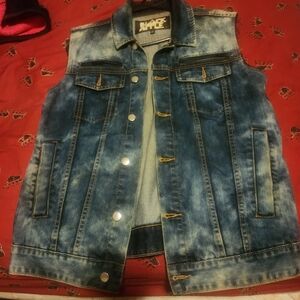 Denim Black Apple Sleeveless Jacket
